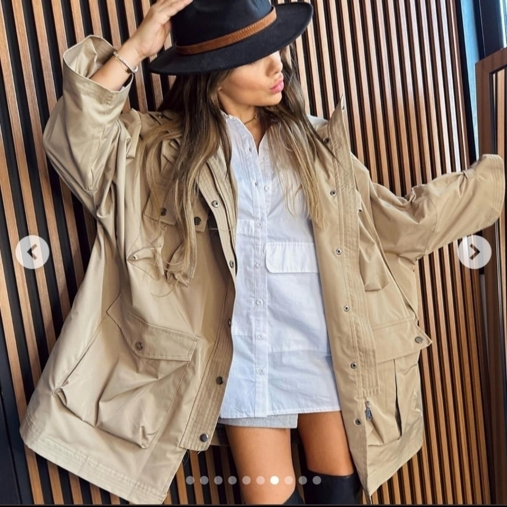 SALE! Khaki Military Anorak Utility Jacket Coat Medium